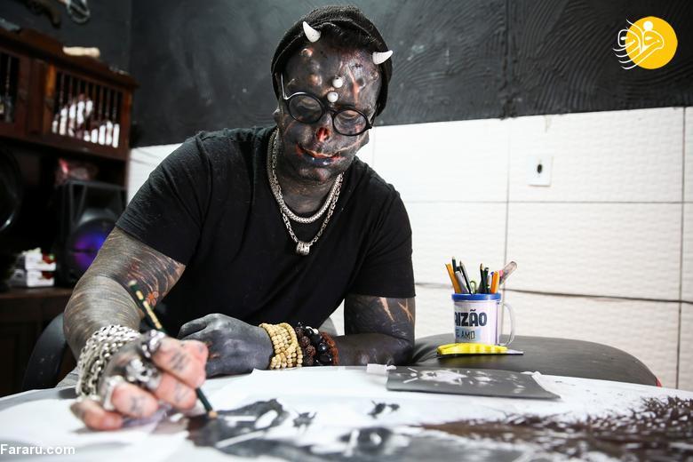 چهره ترسناک مردی که به شیطان معروف است! + عکس