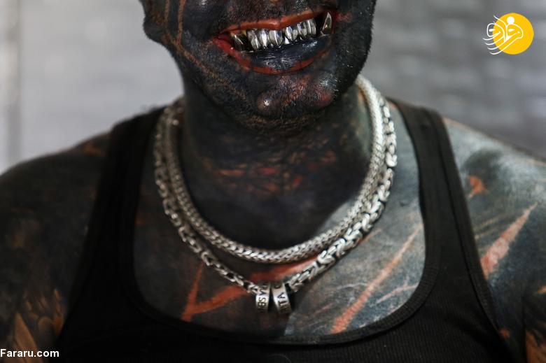 چهره ترسناک مردی که به شیطان معروف است! + عکس