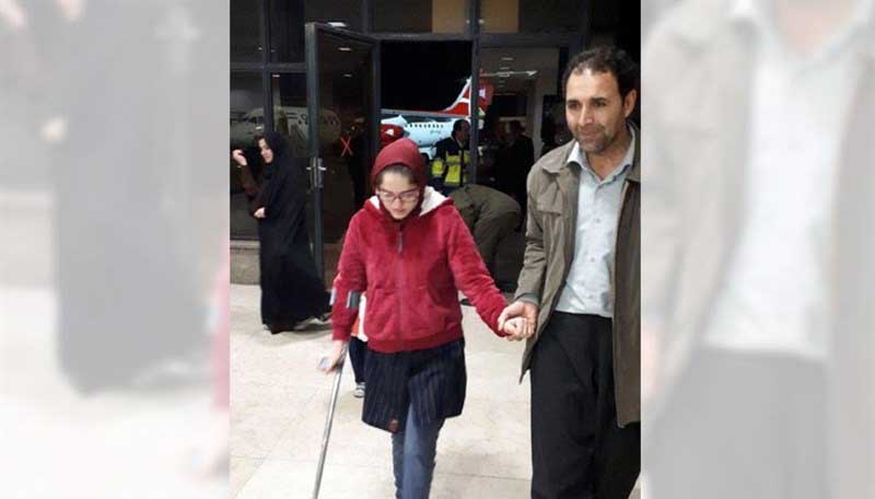 بازگشت دختر فداکار سرپل ذهابی با پای خود به زادگاهش + عکس