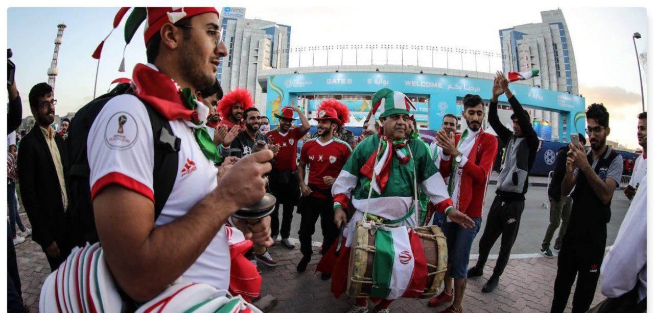 هواداران ایرانی در اطراف استادیوم بن زاید + عکس
