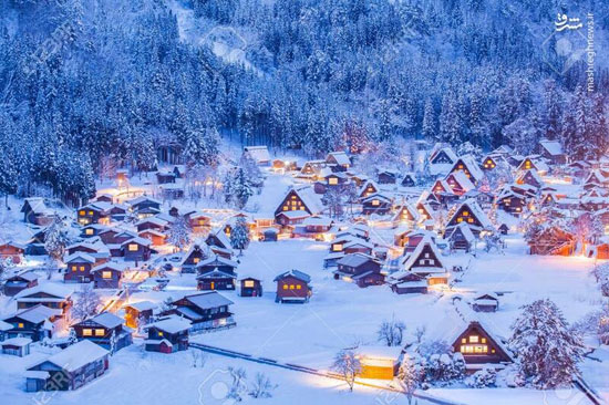 پر برف ترین روستای دنیا در ژاپن + عکس