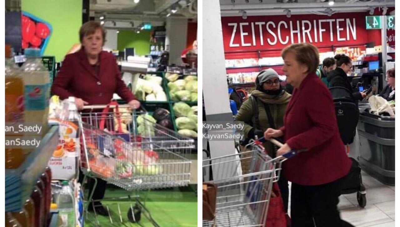 صدراعظم آلمان در حال خرید از فروشگاه! + عکس