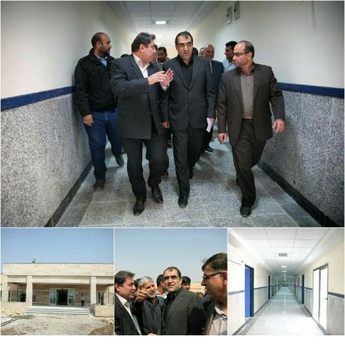  وزیر بهداشت از بیمارستان در حال ساخت شهدای صنعت نفت سوسنگرد بازدید کرد