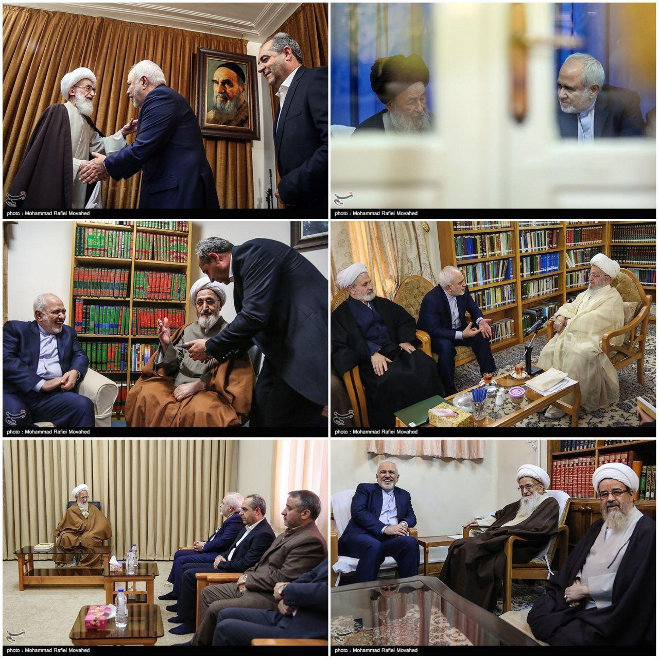 دیدار وزیر امور خارجه با مراجع عظام تقلید  + عکس