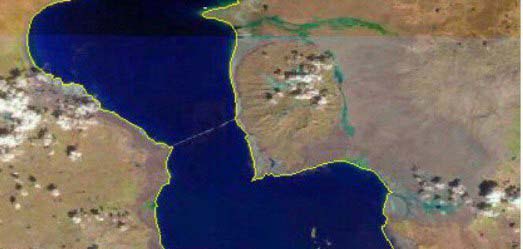 افزایش حجم آب دریاچه ارومیه + عکس