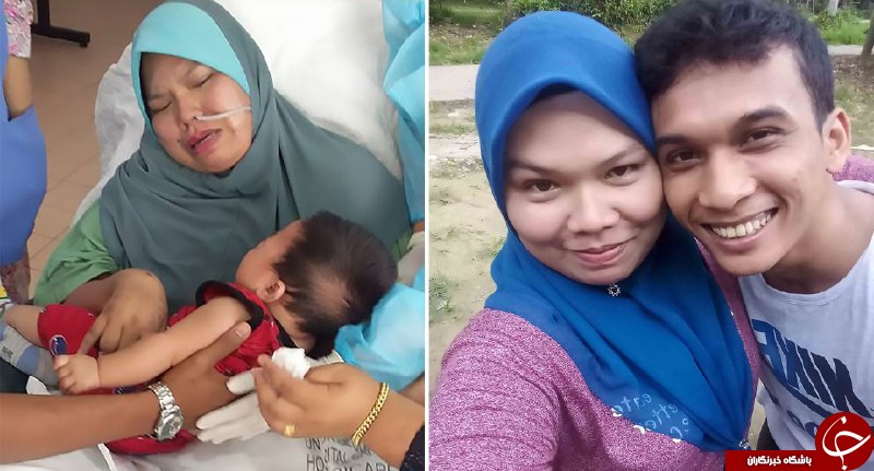 ز‌نی که ۵ ماه بعد از کما، اولین بار نوزادش را دید + عکس