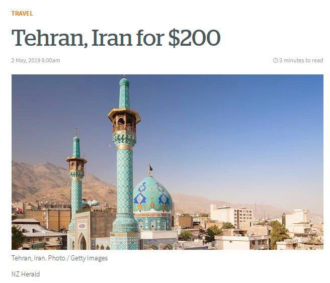 تبلیغ سفر به ایران در نیوزیلند