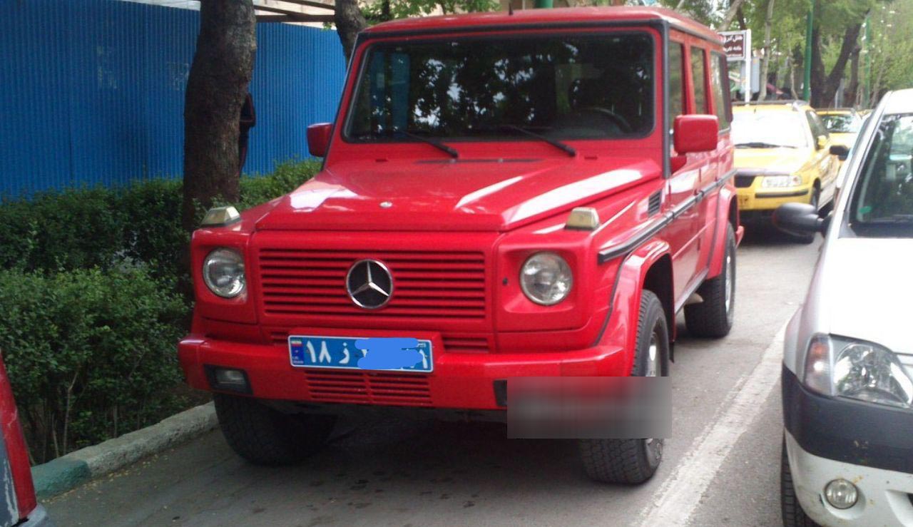 مرسدس بنز کلاس G با پلاک وزارت دفاع + عکس