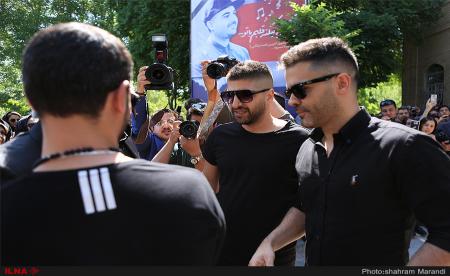 سیروان و زانیار در مراسم تشییع بهنام صفوی + عکس