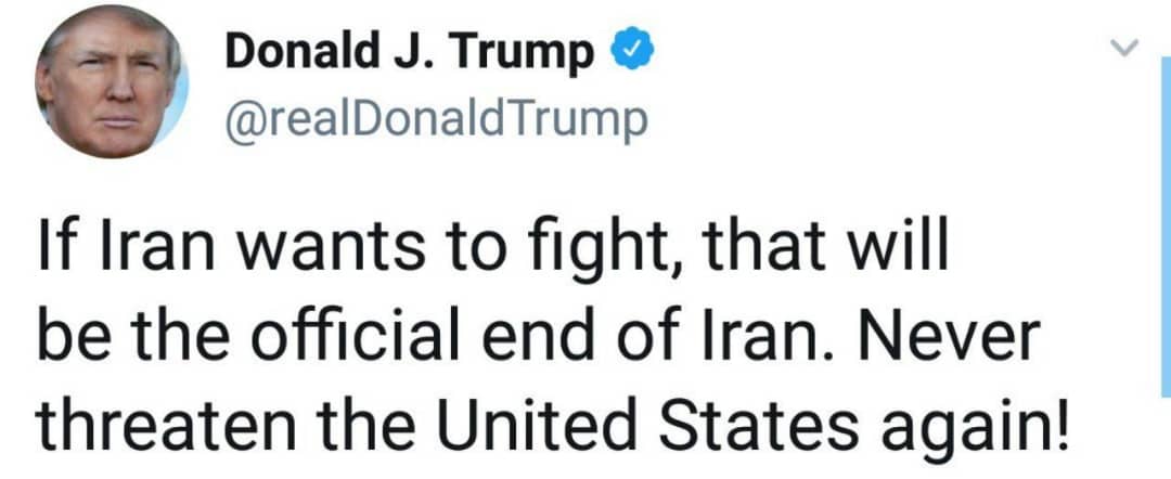 توییت مضحک و بی اساس ترامپ بر علیه ایران +عکس