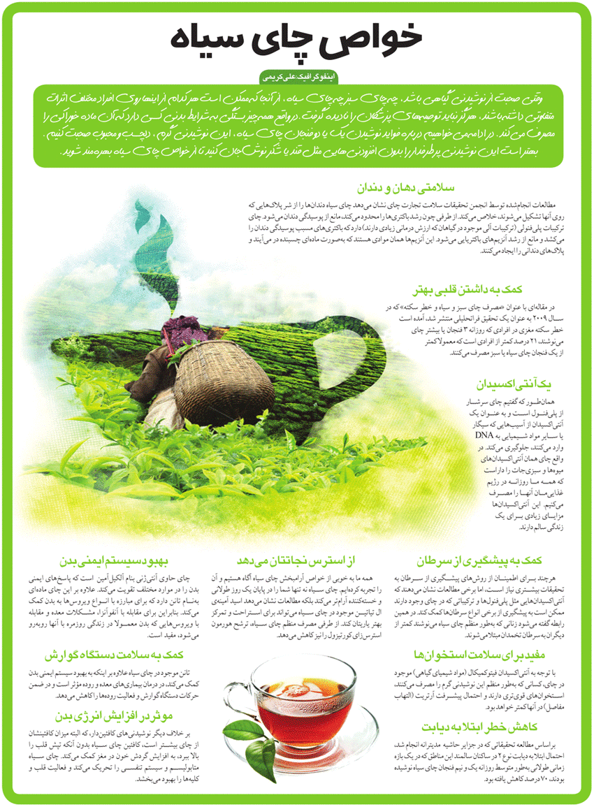 اینفوگرافیک/خواص چای سیاه