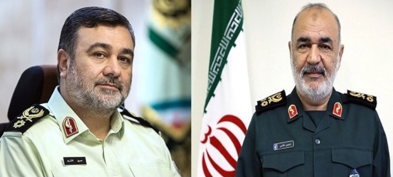 پیام تقدیر فرمانده ناجا ازفرمانده کل سپاه در پی انهدام پهپاد جاسوسی آمریکا 