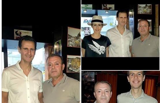 بشار اسد و اسما در رستورانی در دمشق + عکس