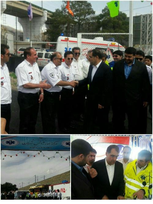  وزیر بهداشت از پایگاه اورژانس بین جاده ای وردآورد بازدید کرد