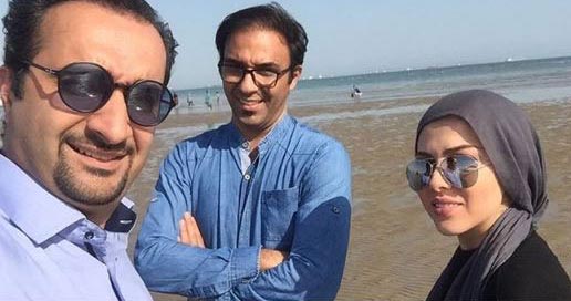  سلفی‌ مجر‌ی تلویزیو‌ن با‌ خانم بازیگر در کنا‌ر ‌ساحل! +عکس