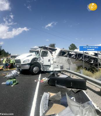 تصادف مرگبار اتوبوس گردشگران چینی + عکس
