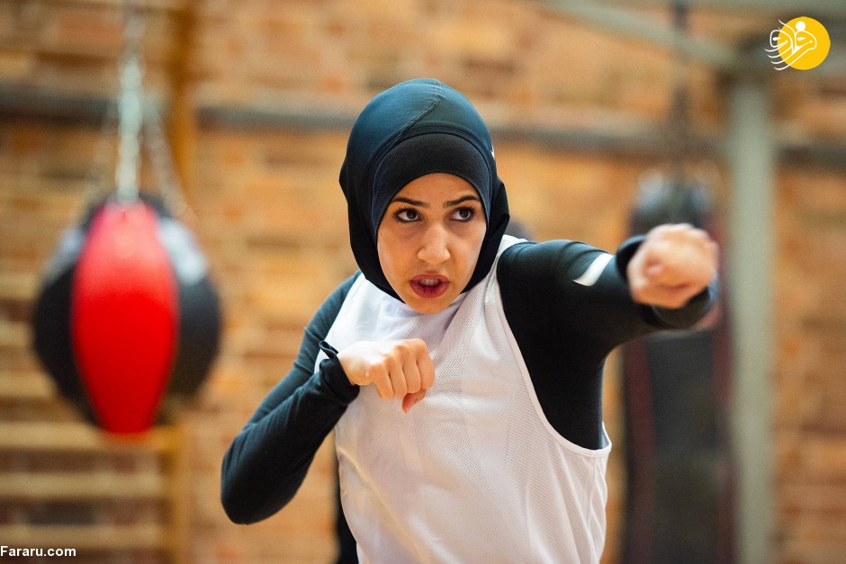 بوکسور ۲۱ ساله محجبه آلمانی در کانون توجهات + عکس