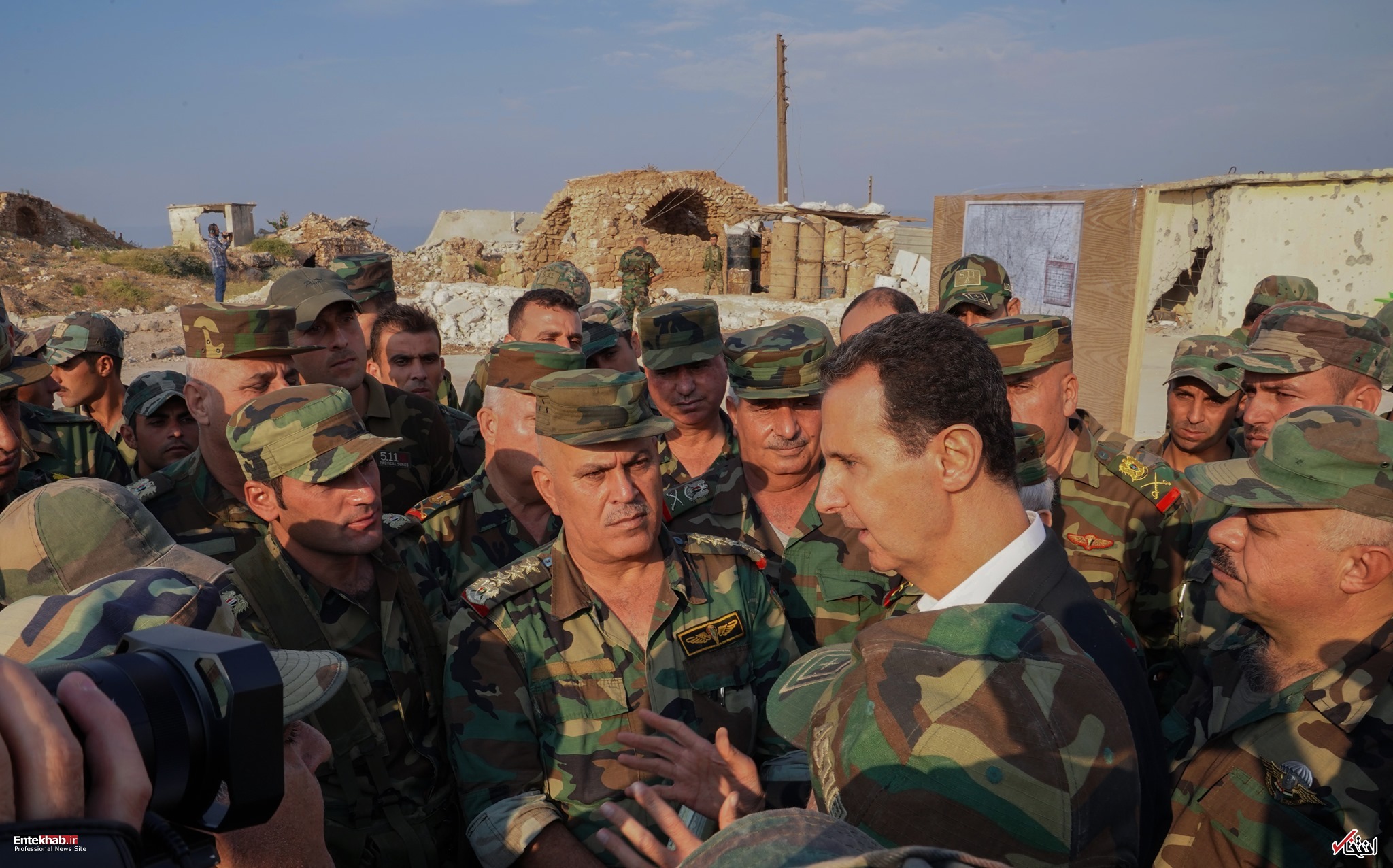 بشار اسد در خط مقدم ادلب + عکس