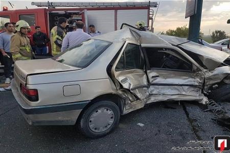 درهم پیچیده شدن اتاقک پژو پس از تصادف شدید با سمند + عکس