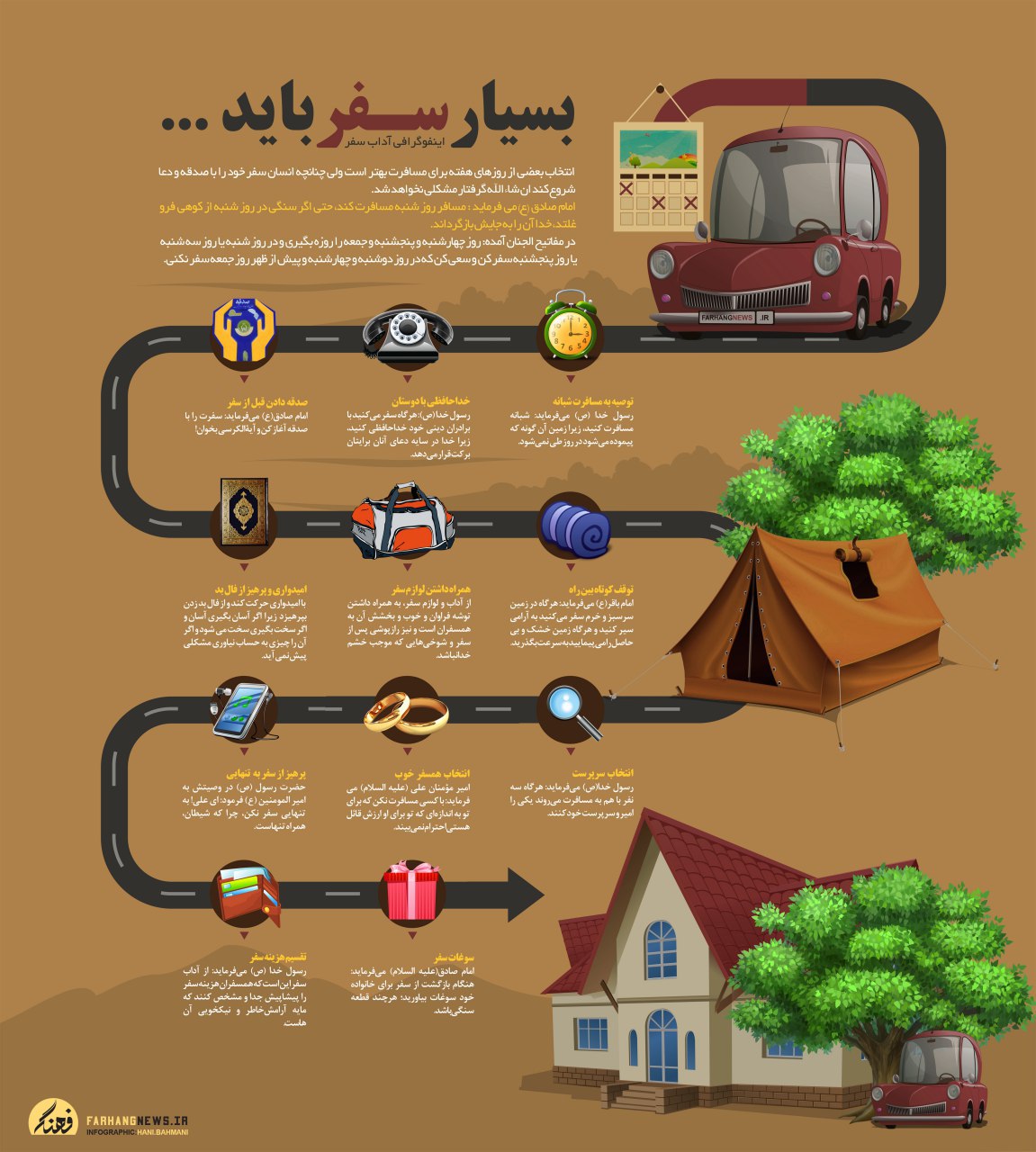 اینفوگرافیک/ چگونه به مسافرت برویم؟!