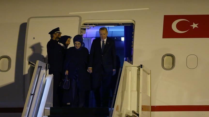 امینه اردوغان  و رجب طیب  اردوغان در بازگشت از آمریکا +عکس