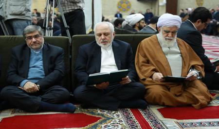 ناطق نوری و ظریف در مراسم ختم خواهر روحانی + عکس