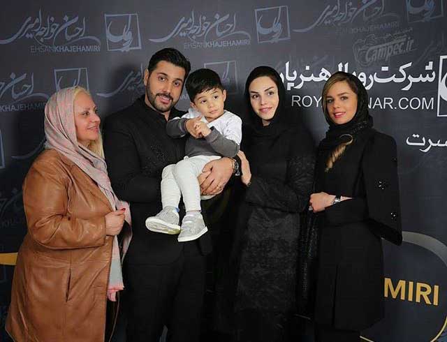 عکس خانوادگی احسان خواجه امیری به همراه همسرش + عکس
