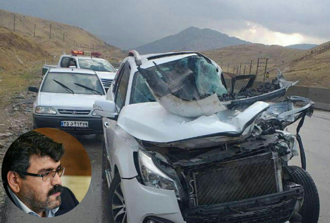 خودروی شهردار قصرشیرین پس از تصادف + عکس