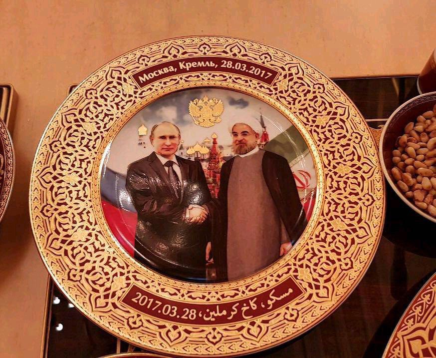 بشقاب ویژه پوتین به افتخار روحانی + عکس