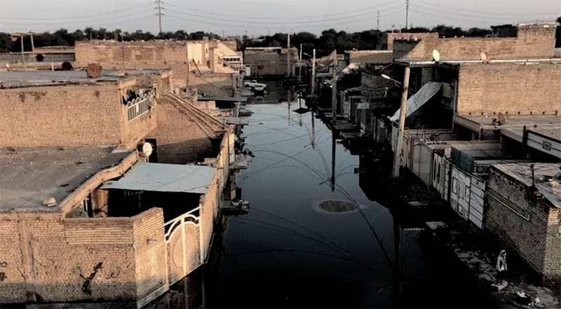 مردم کوت عبدالله اهواز در محاصره فاضلاب و آب باران +‌ فیلم