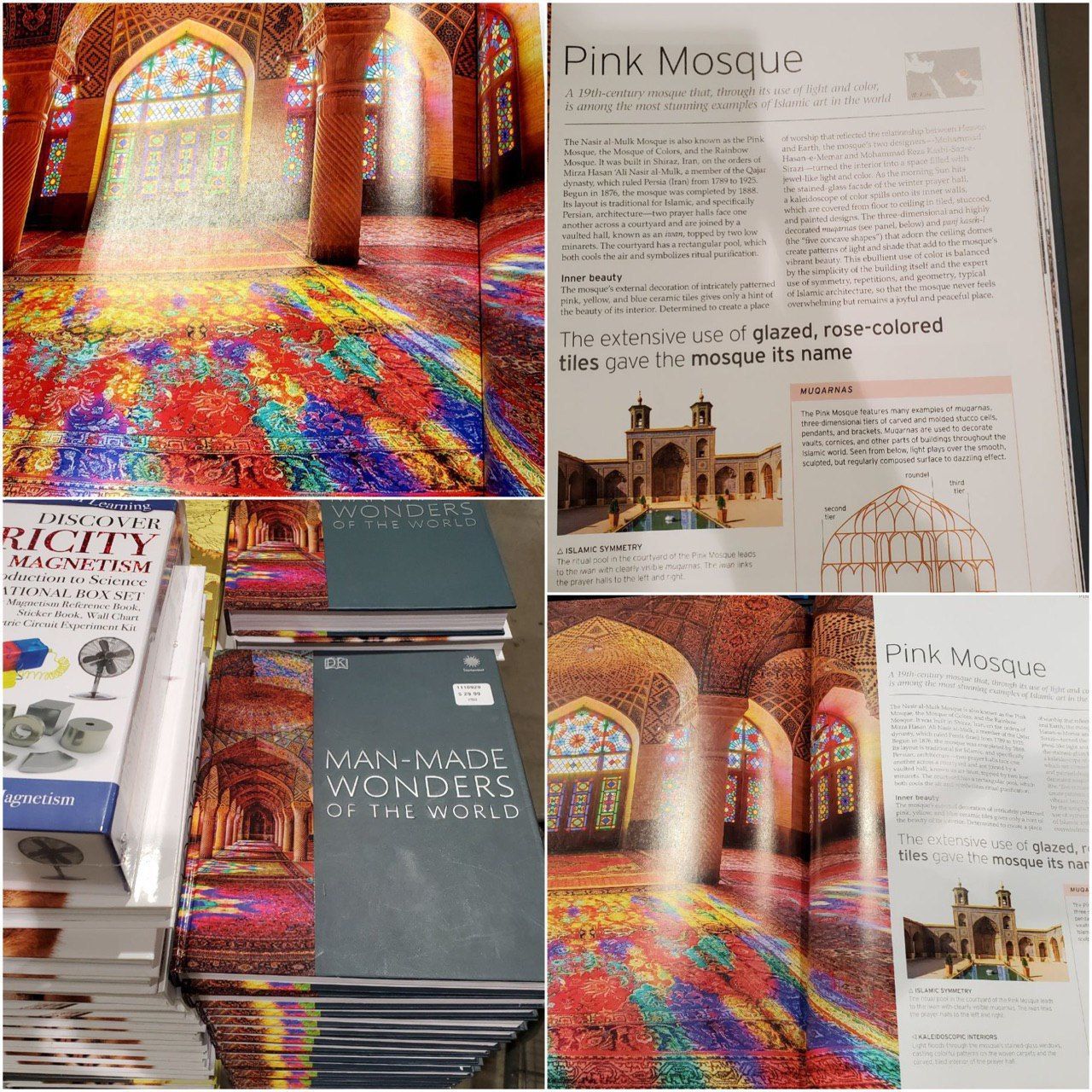 مسجد نصیرالملک شیراز روی جلد کتاب خارجی + عکس