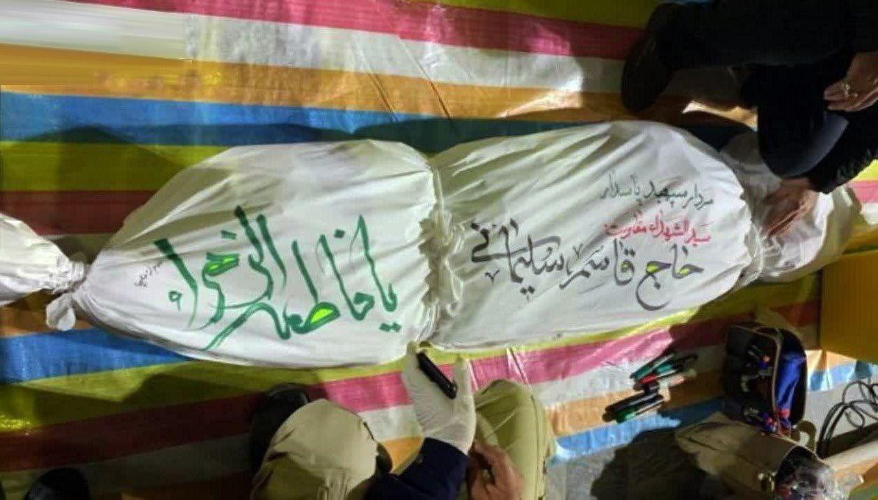 اولین تصویر از پیکر مطهر سپهبد شهید قاسم سلیمانی + عکس
