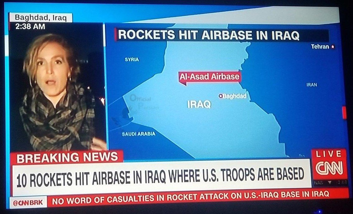 بهت و حیرت خبرنگار CNN آمریکا از حملات موشکی ایران به پایگاه های آمریکا + عکس