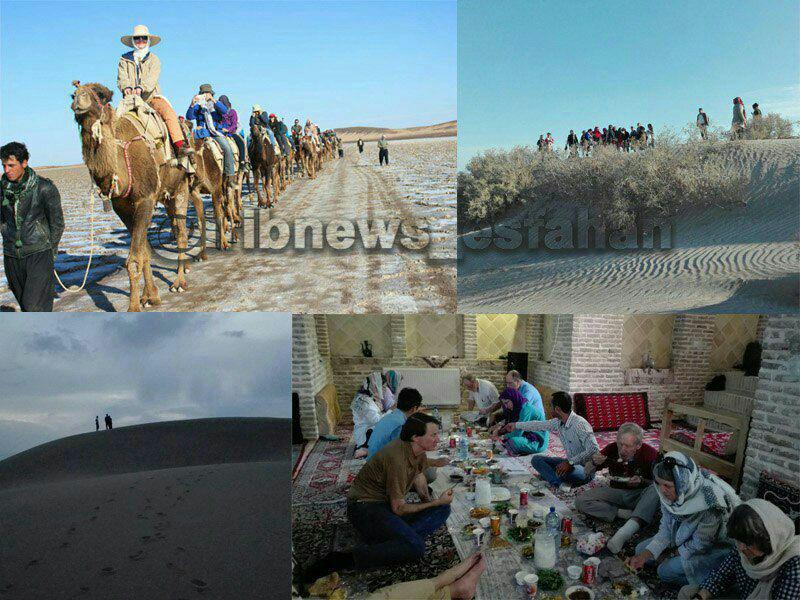 کویرنوردی گردشگران خارجی در زواره اصفهان