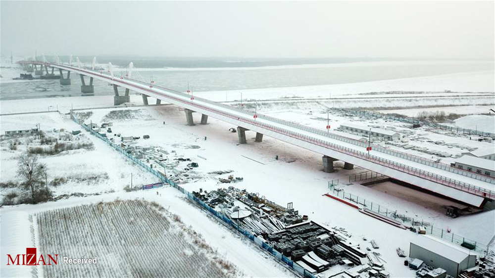 ساخت پل بزرگراهی بین مرز چین و روسیه + عکس