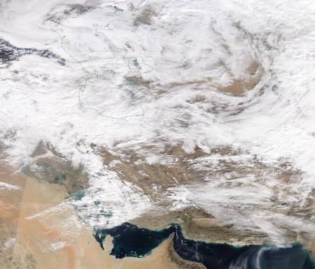 تصویر ناسا از و‌ضعیت جوی امروز ایران + عکس