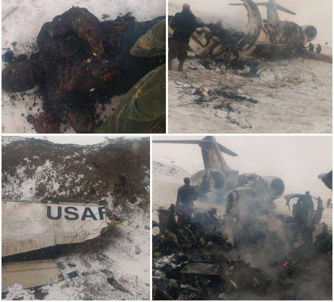 اجساد هواپیمای سقوط کرده آمریکایی در افغانستان (+18) + عکس