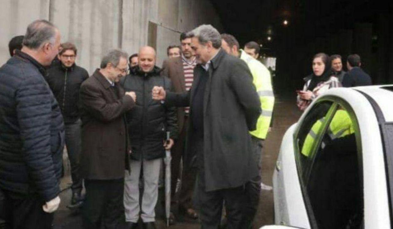 نحوه دست دادن جالب شهردار و استاندار تهران! + عکس
