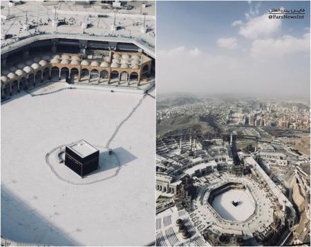 مسجد الحرام بعد از توقف حج عمره به دلیل کرونا + عکس
