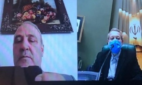 نخستین جلسه مجازی مجلس به ریاست لاریجانی +عکس