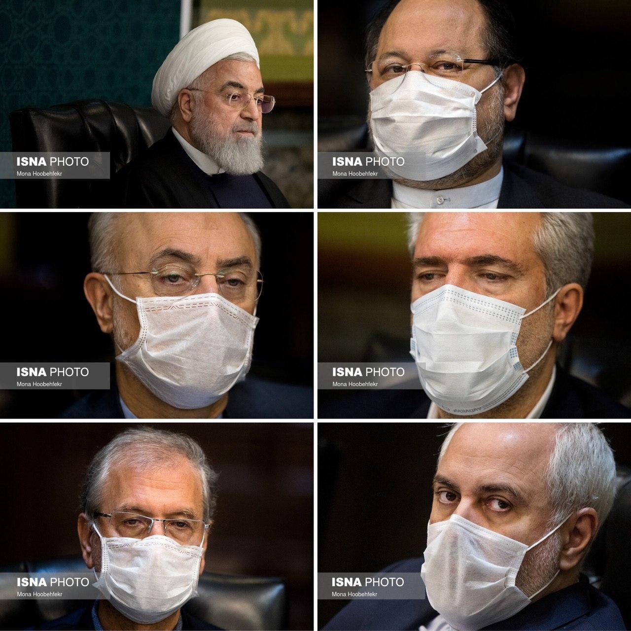 روحانی بدون ماسک در اولین جلسه هیات دولت سال ۹۹ + عکس