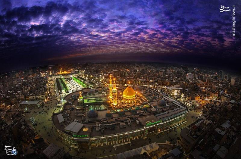 تصویرهوایی زیبا از بین الحرمین