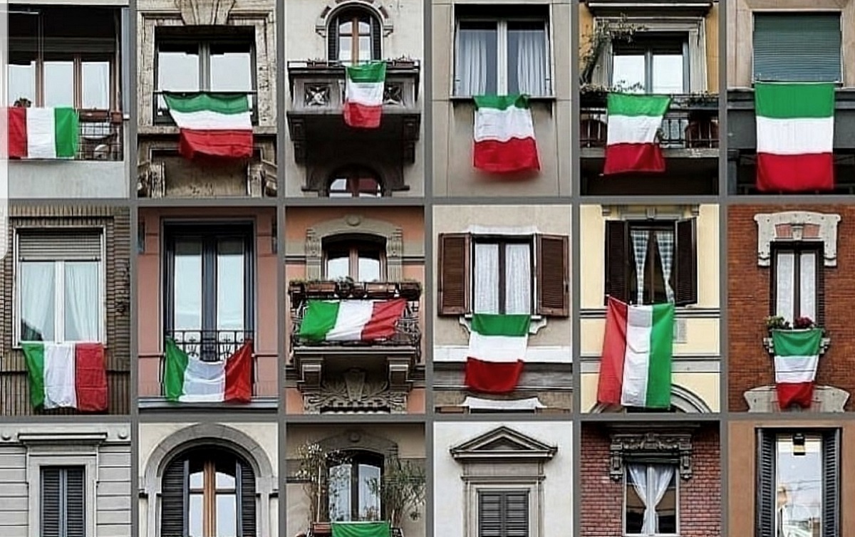 همبستگی زیبای ایتالیایی ها برای شکست کرونا +تصویر