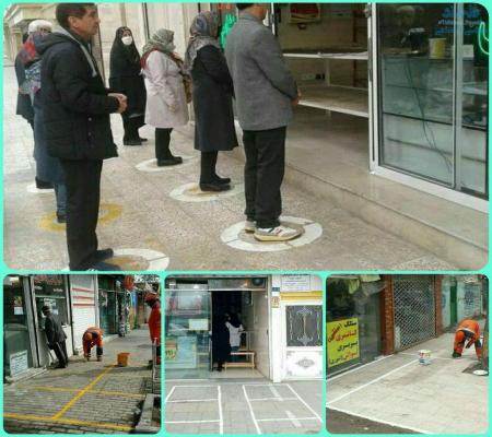 خط‌کشی مقابل نانوایی‌ها در برخی محله‌های مشهد +عکس