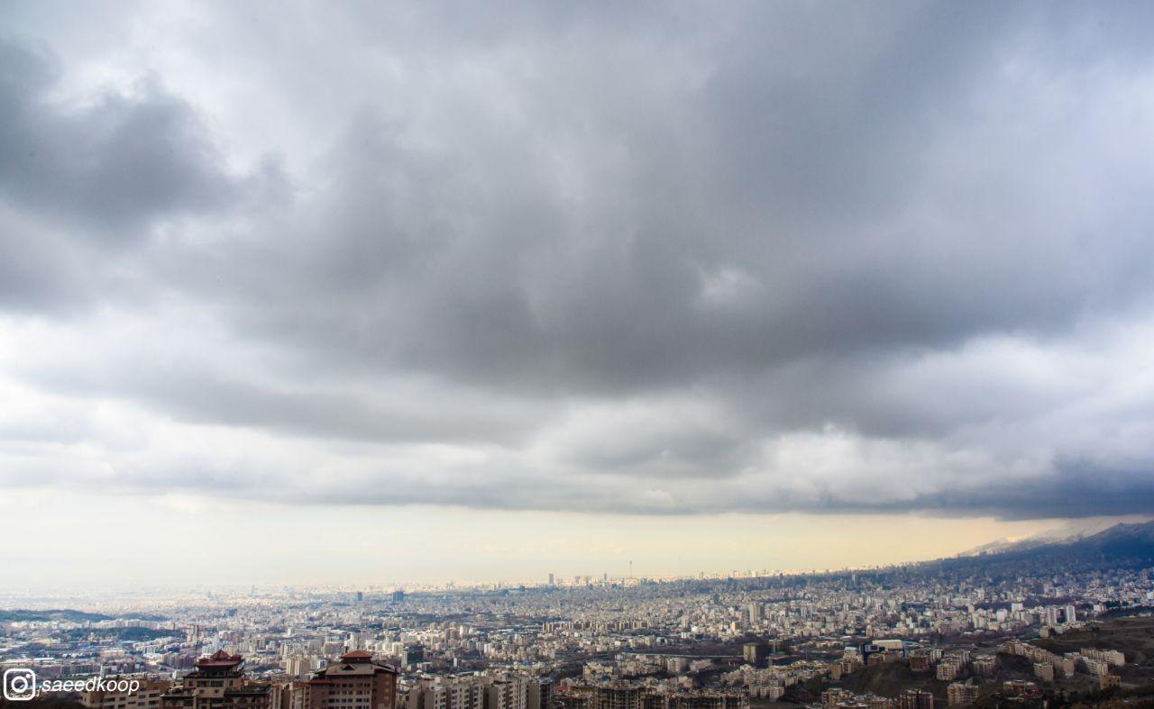 حجوم ابرها به آسمان تهران + عکس