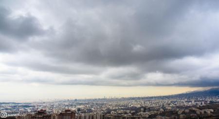 حجوم ابرها به آسمان تهران + عکس