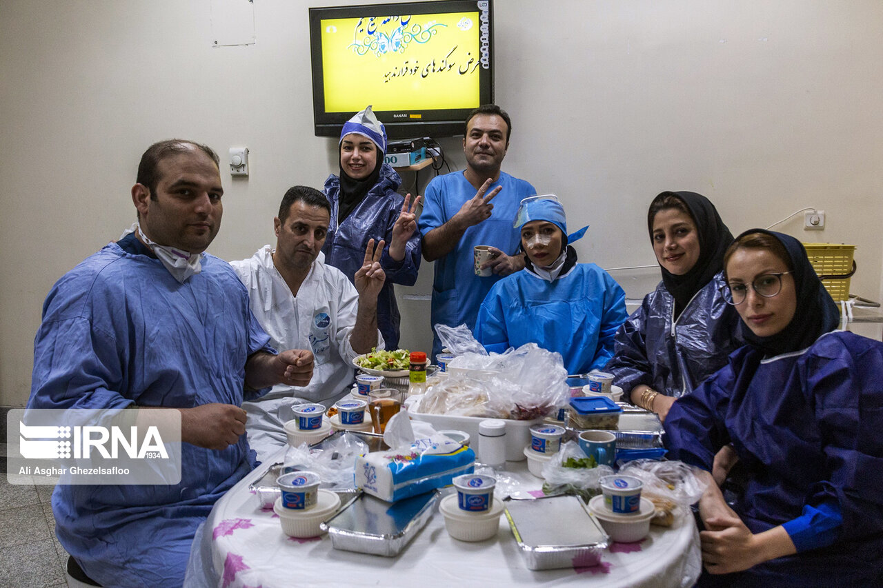 افطار کادر درمان بیمارستان شهید صیاد گرگان + عکس