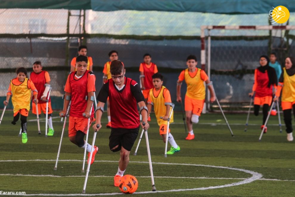 نوجوانان فوتبالیست فلسطینی که به دست اسرائیل معلول شده اند + عکس