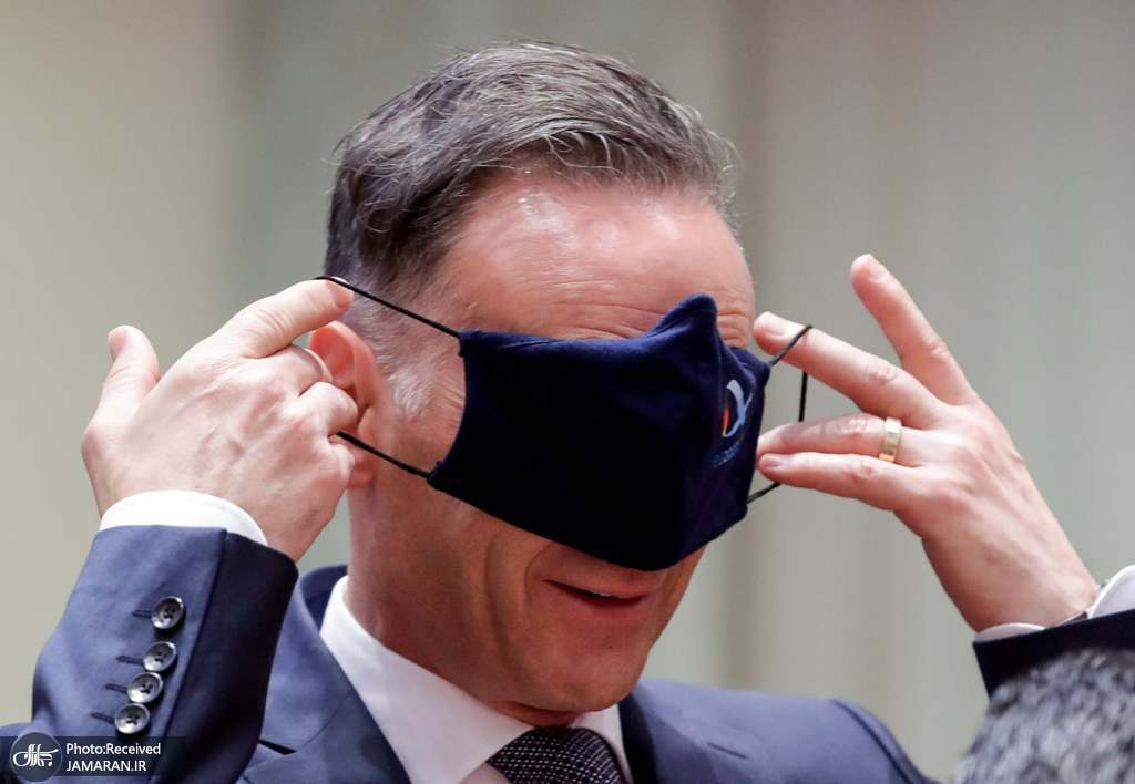 درگیری وزیر خارجه آلمان با ماسک + عکس