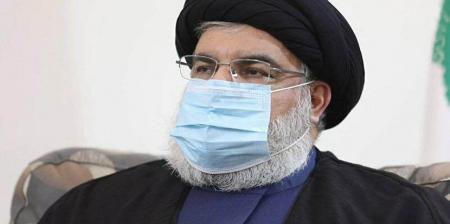 استفاده دبیرکل حزب الله لبنان از ماسک + عکس